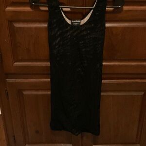 Bebe Black Sheer Tank Top